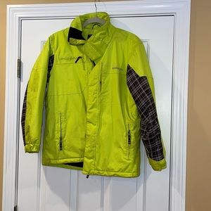 Karbon lime green youth ski coat size 14.